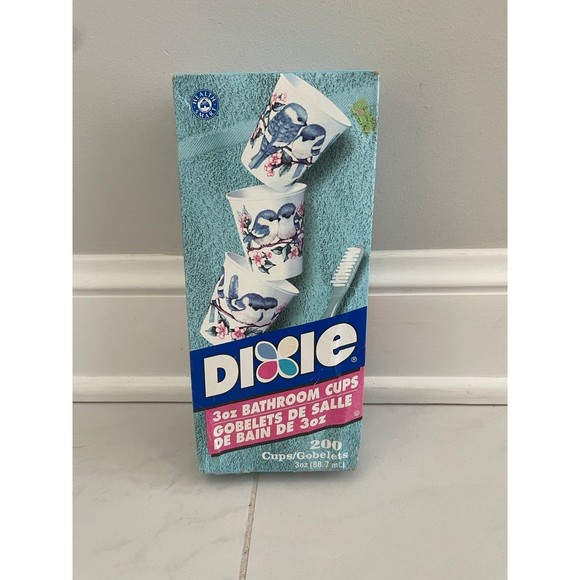 Vintage Dixie Bathroom Paper Refill Cups New Sealed Bluebird 200 Count 3 Oz 2001 - Picture 1 of 8